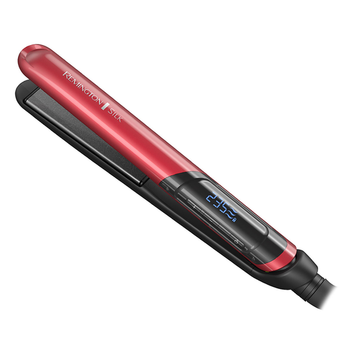 Plancha De Cabello Remington Silk Digital De Ceramica Y Seda 455°F Rojo
