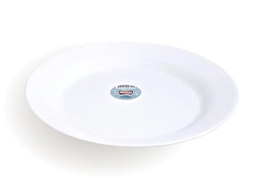 Plato Marinex De Vidrio Blanco