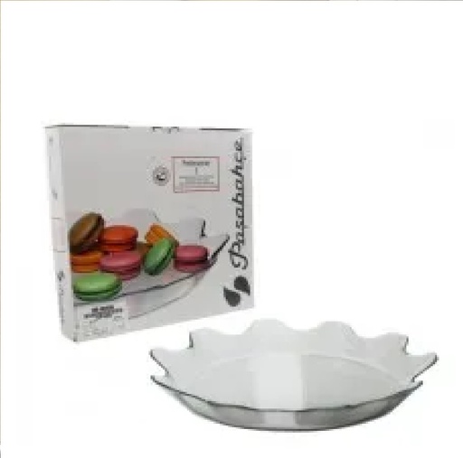 Plato Pasabahce Patisserie De Vidrio Transparente