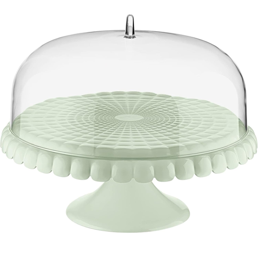 Porta Torta Guzzini Tiffany S De Pedestal Con Campana Verde Malva