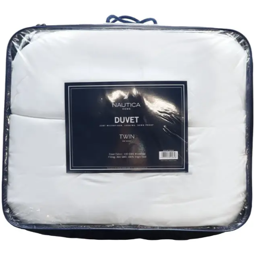 Relleno De Duvet Nautica Twin De Microfibra Blanco