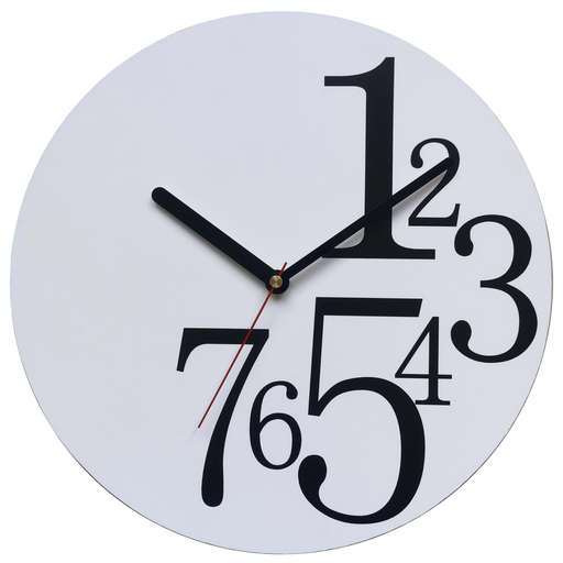 Reloj De Pared Concepts 30X30 Cm Blanco Y Negro