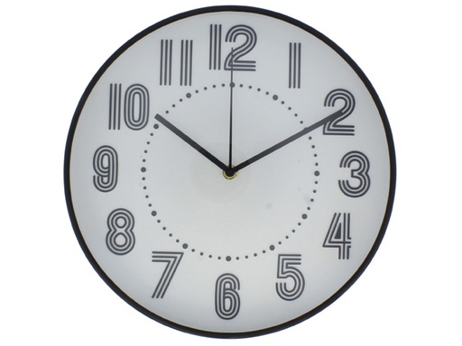 Reloj De Pared Times Tower 30 Cm Blanco Y Negro