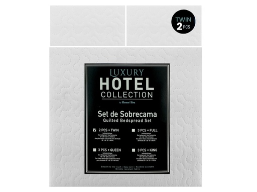 Sobrecama Luxury Twin 2 Pzas Blanco