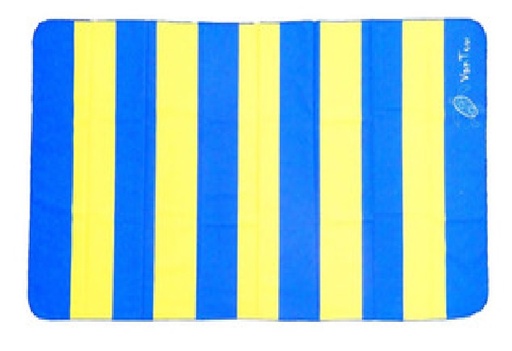 Toalla Vantow Microfibra Extra Grande Con Rayas Azul Y Amarrillo