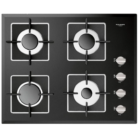 Tope A Gas 60 Cm Fulgor Vidrio Negro