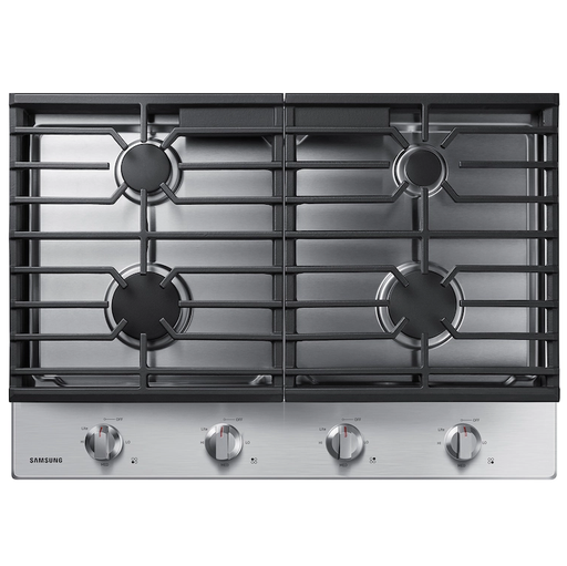 Tope A Gas 76 Cm Samsung Con Perillas Rejillas Continuas Y Quemadores Sellados Acero