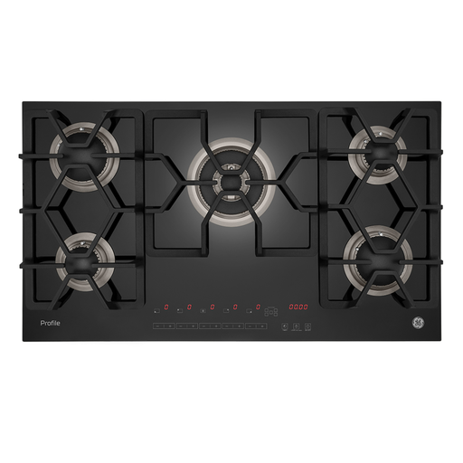 Tope A Gas 90 Cm GE Profile Control Tactil Panel Digital Vitroceramica Negro