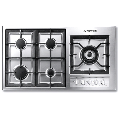 Tope A Gas 90 Cm Tecnolam Con Perillas Acero