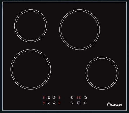 Tope Electrico 60 Cm Tecnolam Control Tactil Vitroceramica Negro
