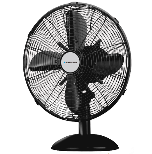 Ventilador De Mesa Blaupunkt Vintage 31 Cm 3 Vel 4 Aspas Negro