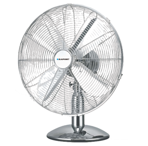 Ventilador De Mesa Blaupunkt Vintage 31 Cm 3 Vel 4 Aspas Plateado