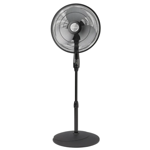Ventilador De Pedestal Lasko 40 Cm 3 Vel 3 Aspas Oscilante Con Control Remoto Negro