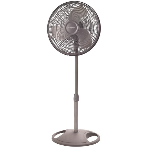 Ventilador De Pedestal Lasko 40 Cm 3 Vel Oscilante Gris