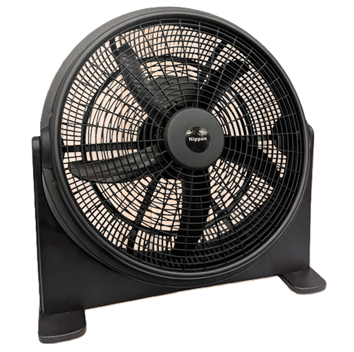 Ventilador De Piso Nipon 50 Cm 3 Vel 5 Aspas Inclinacion Ajustable Negro 