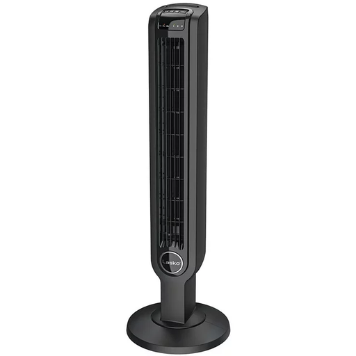 Ventilador De Torre Lasko 91 Cm 3 Vel Oscilante Con Control Apagado Automatico Negro