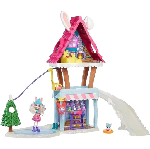 Chalet De Esqui Mattel Enchantimals De Snowy Valley Con 5 Areas De Juego Multicolor