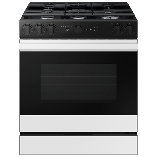 Cocina A Gas Samsung Bespoke 76 Cm Smart De Conveccion Con Freidora De Aire Blanco