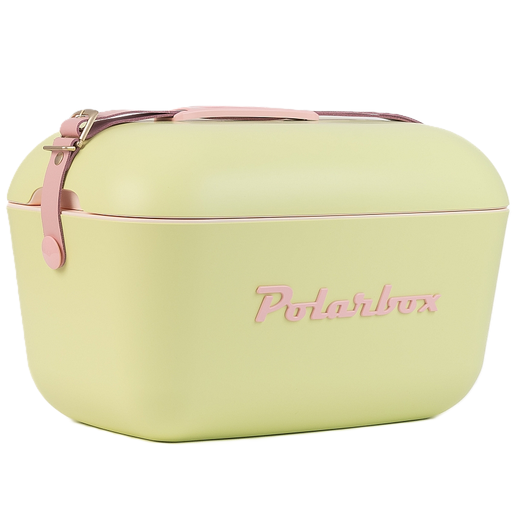 Cava Polarbox Pop 20 Lts Con Correa Ajustable Verde Lima Y Rosado
