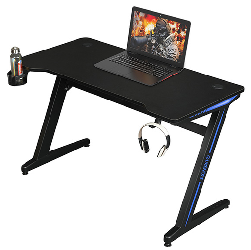 Escritorio Gaming Havit Iluminacion LED Portavaso Y Soporte Para Audifonos Negro