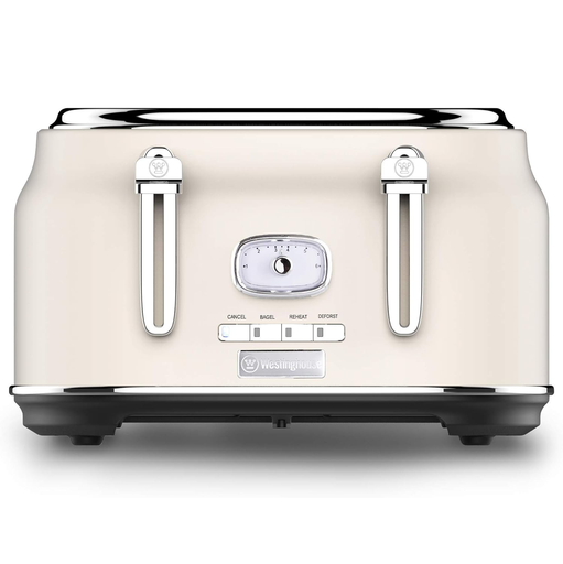 Tostadora De Pan Westinghouse Retro 4 Rebanadas 6 Niveles 1500W Blanco