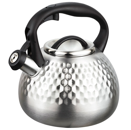 Tetera Soho 3 Lts 12 Tazas Con Silbato Y Relieve Acero