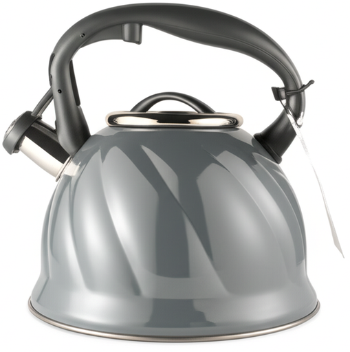 Tetera Soho 3 Lts 12 Tazas Con Silbato Y Relieve Gris