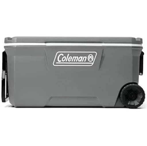 Cava Coleman 94 Lts 100 Qt 167 Latas Con Ruedas Asas Y Portavasos Gris