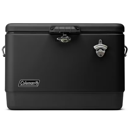 Cava Coleman 51 Lts 54 Qt 85 Latas Con Asas Y Drenaje Negro