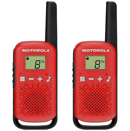 Radios De Comunicacion Motorola (2) 26 Canales Alcance 25 Km Rojo