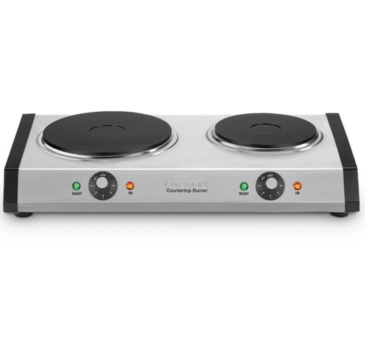 Cocina De Mesa Electrica Cuisinart Electrica 2 Hornillas 1800W Acero