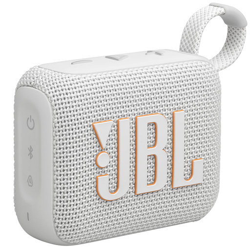 Corneta JBL GO 4 Portatil Recargable Con Playtime Boost Bluetooth Resistente Al Agua Y Polvo Blanco