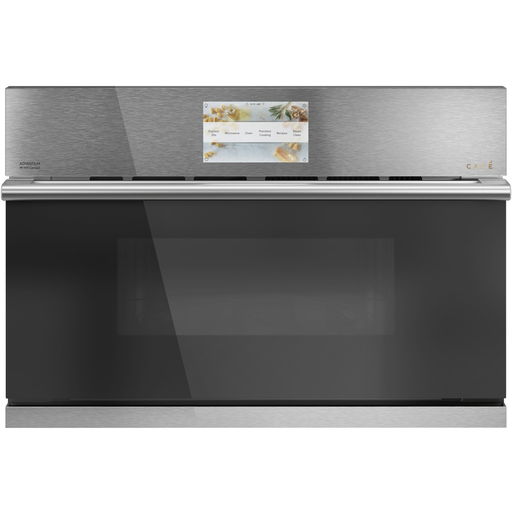 Horno Microondas Empotrable 1.7 Pies Cafe Smart 5 En 1 De Conveccion Tecnologia Advantium Y Camara Plateado
