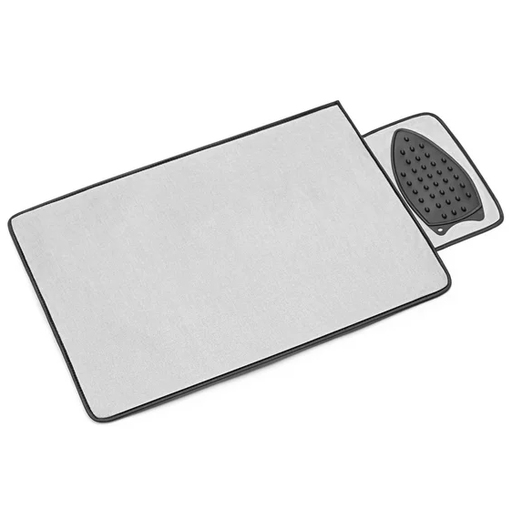 Alfombra De Planchado Whitmor Plegable Con Soporte De Plancha Resistente Al Calor Gris