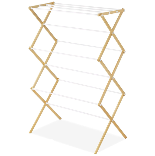 Tendedero Whitmor Parrillado 3 Niveles Plegable Y Expandible Marron Y Blanco