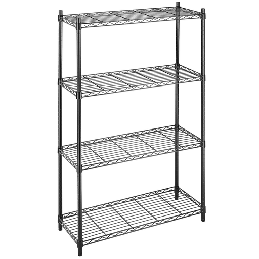 Estante Organizador Whitmor Supreme 4 Niveles Ajustable Negro