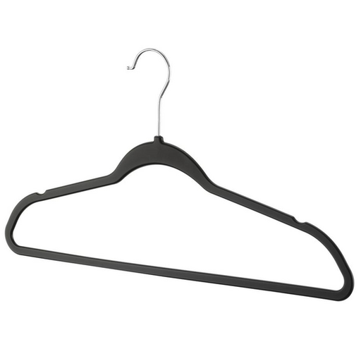 Ganchos Para Ropa Whitmor De Goma 6 Pzas Negro