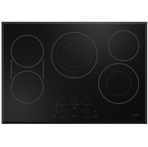 Tope Electrico 76 Cm Cafe Smart Con Bluetooth Quemador Triple Llama Control Tactil Deslizante Vitroceramica Negro