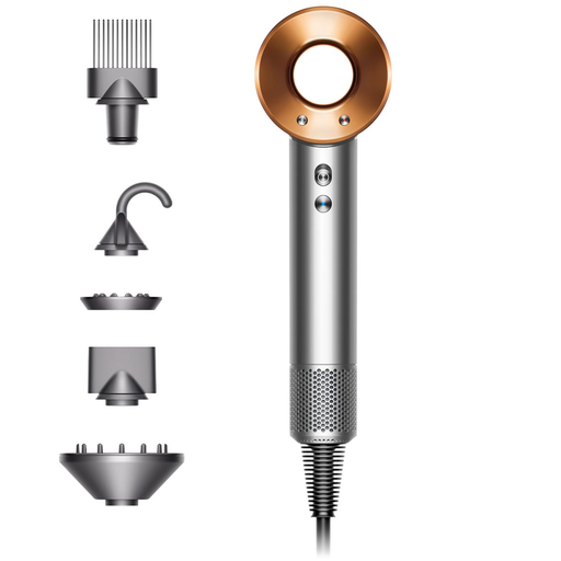 Secador De Cabello Dyson Supersonic Tecnología Air Multipliers Con Acc Niquel Y Cobre