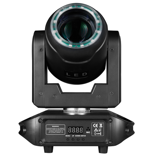 Luz De Proyeccion Elitec Cabezal Movil Con Tira de Luz Multicolor Laser Strobe Multivoltaje 100W Negro