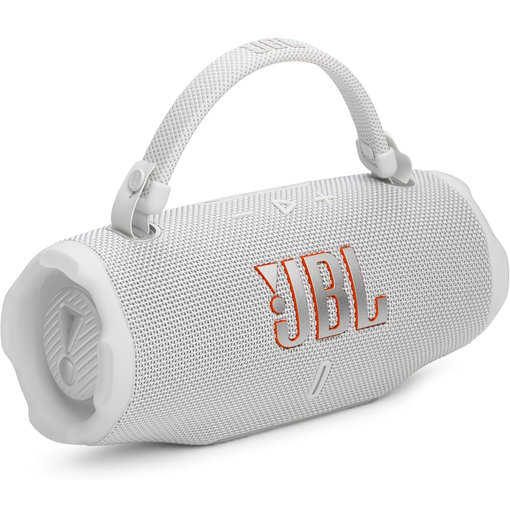 Corneta JBL Charge 6 Portatil Recargable Con Bluetooth AI Sound Boost Resistente Al Agua Y Polvo Blanco