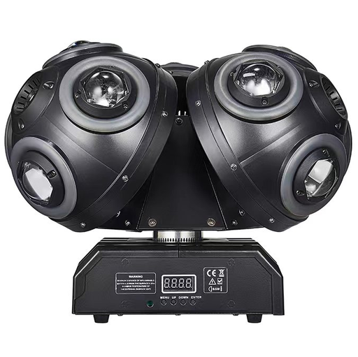 Luz De Proyeccion Elitec Triple Cabezal Movil Con Tira de Luz Multicolor Laser Strobe Multivoltaje 180W Negro