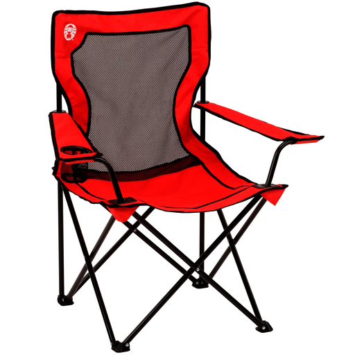 Silla De Camping Coleman Portatil Plegable Con Portavaso Rojo