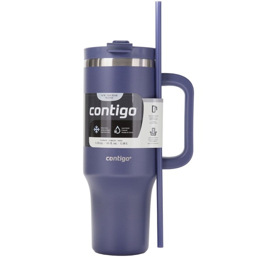 Termo Contigo Streeterville Con Asa Y Pitillo 1.18 Lts Ml Azul Marino