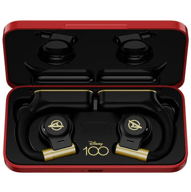 Audifonos Disney Iron Man Open Ear Clip Inalambricos Con Bluetooth Negro Y Rojo