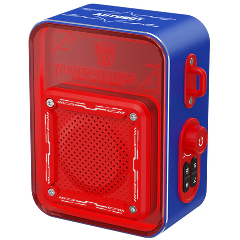 Corneta Transformers Portatil Recargable Con Bluetooth Iluminacion Y Hifi Azul Y Rojo