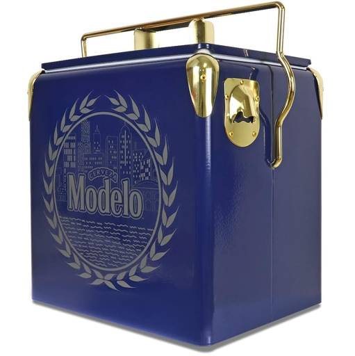 Cava Modelo 13 Lts 14 Qt 18 Latas 12 Botellas Con Asa Y Abridor De Botellas Azul