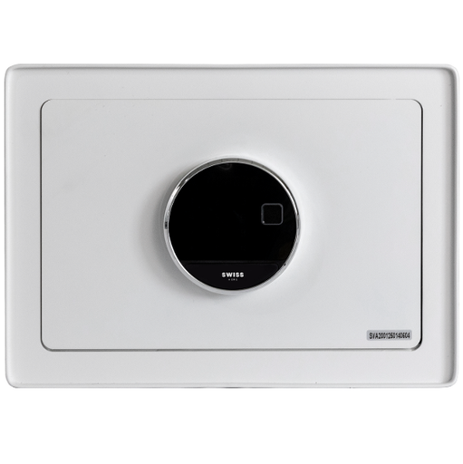 Caja Fuerte Swiss Home Digital 25x35x25 Cm Huella Dactilar Y Contraseña Con Estante Y Cajon Blanco