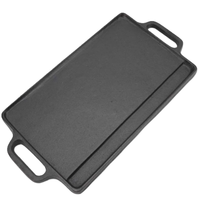 Plancha Asador Sujoya Reversible De Hierro Extra Fuerte Negro