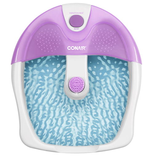 Bañera Para Pies Conair Con Hidromasaje Calor Y Vibracion Blanco Y Rosado
